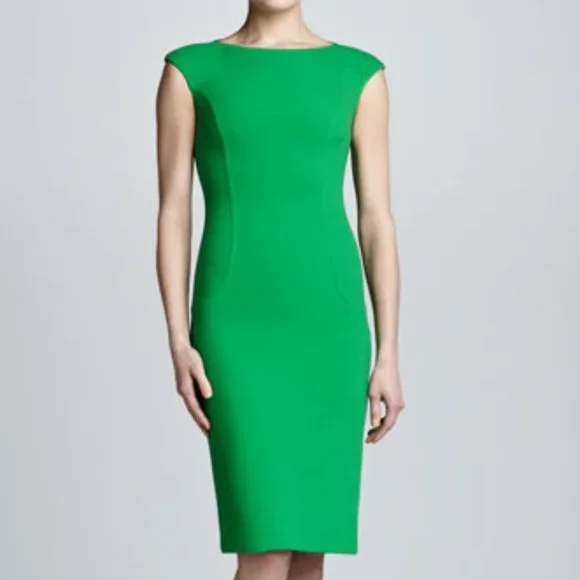 green emerald velvet dress Vfg 60s or 70s Lime Green Mod Polka Dot Shift Dress main image 1